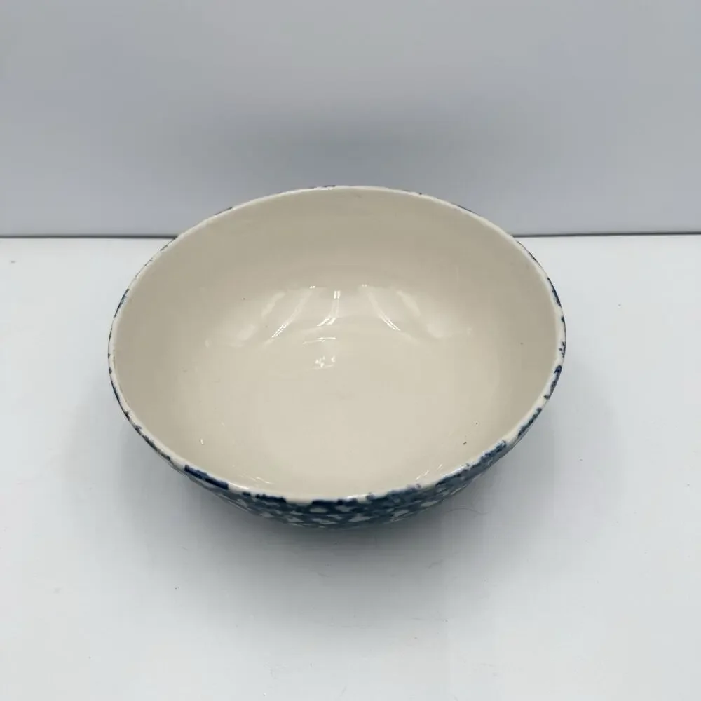 Gibson Blue Spongeware Soup Bowl - About 7"D EUC - Picture 7 of 7